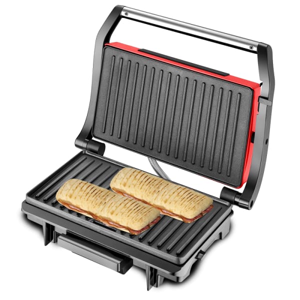 Appareil à Panini & Grill Viande TECHWOOD Rouge (TGD-015) Appareil à Panini & Grill Viande TECHWOOD Rouge (TGD-015)